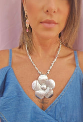 COLLANA FIORE SILVER